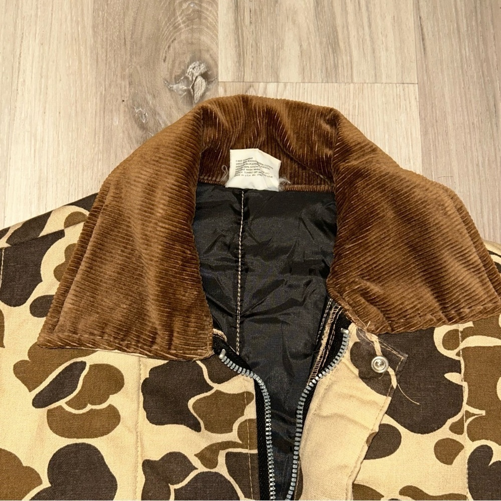 Cabela's 80s VTG Brown and Tan Camouflage Field Jacket - Picture 3 of 9
